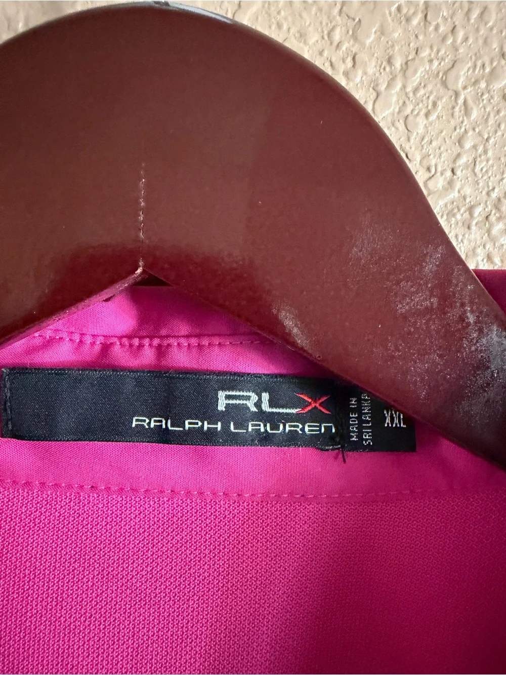 Ralph Lauren RLX Pink Performance Polo with Chest Pocket Size XXL